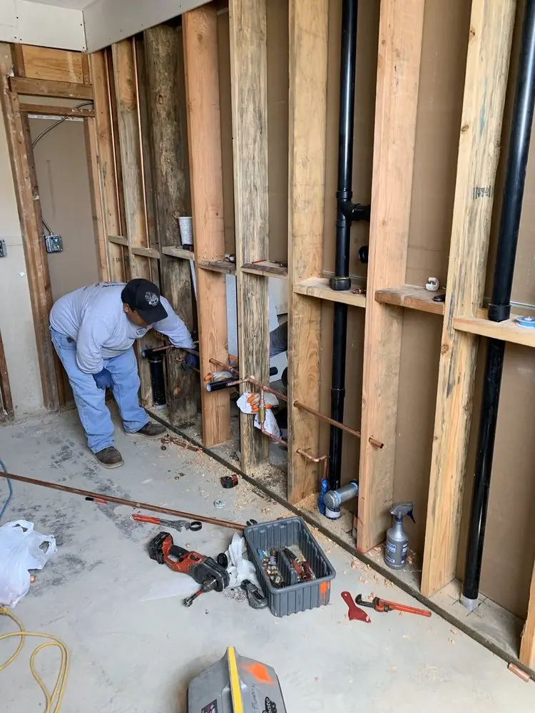 Commercial rough-in plumbing for Gas Line Repair in Essex
